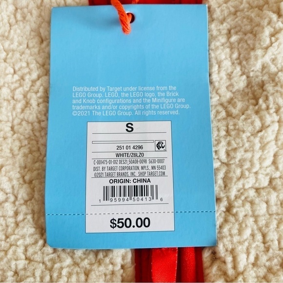 Lego x Target New Size S Contrast Pocket Sherpa Jacket Cream New Limited Edition - Picture 11 of 11